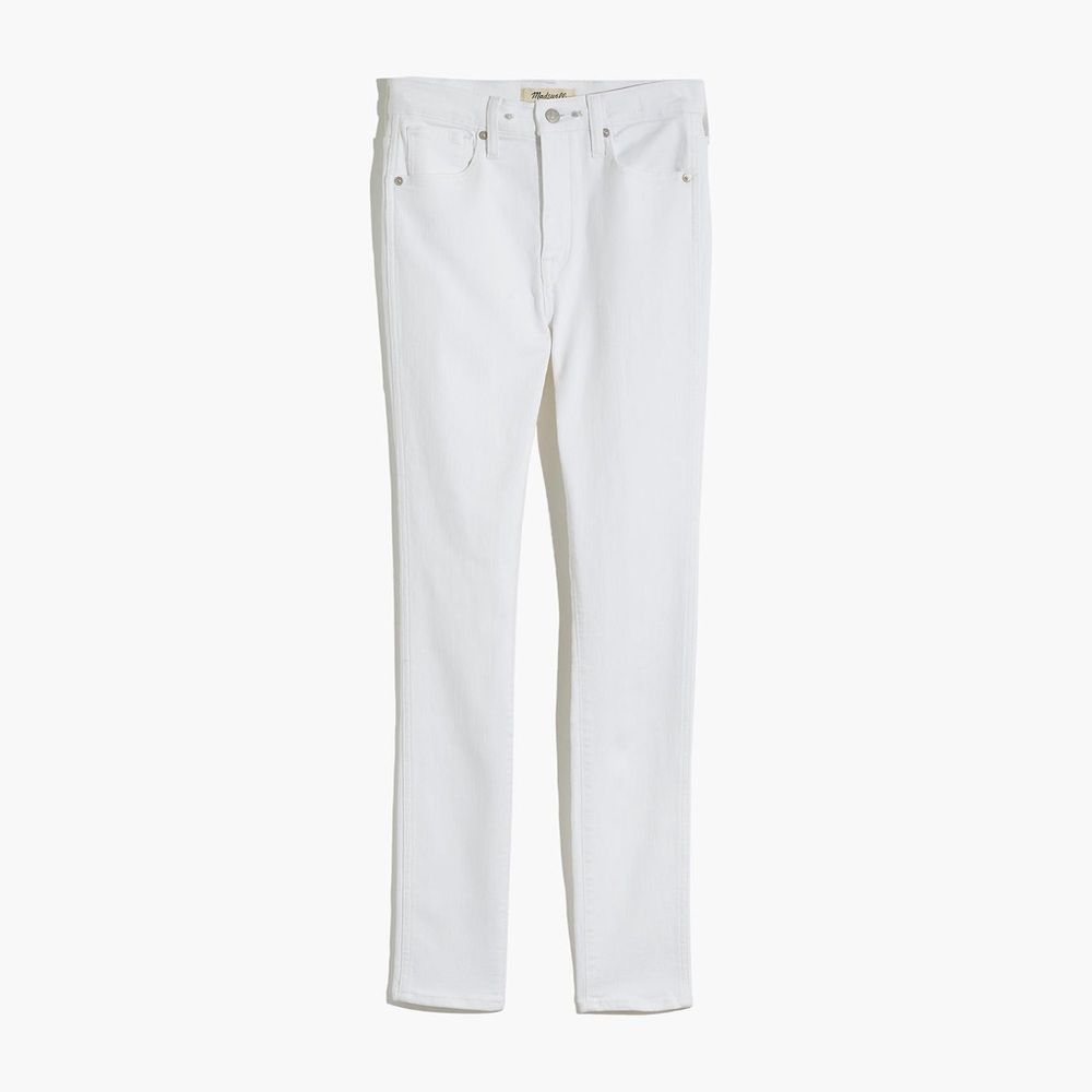 NWT Madewell Petite 10" High-Rise Skinny Jeans in Pure White, Size 37 (US 24W)
